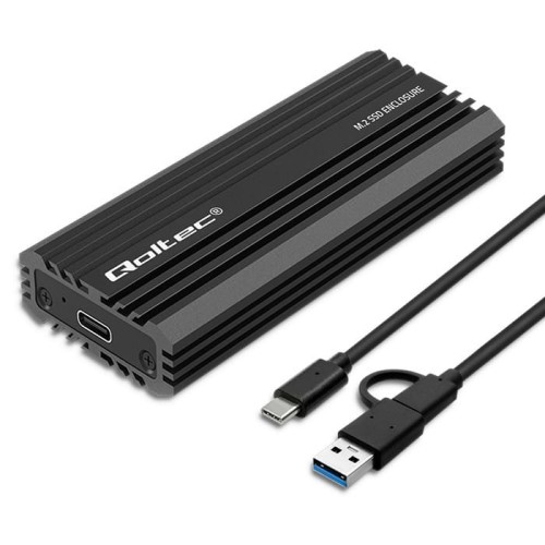 Qoltec Obudowa | kieszeń NV2270 na dysk M.2 SSD | SATA | NVMe | USB-C | 2TB 