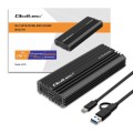 Qoltec Obudowa | kieszeń NV2270 na dysk M.2 SSD | SATA | NVMe | USB-C | 2TB 