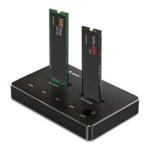 Qoltec Stacja dokująca dysków SSD M.2 | NVMe | SATA | USB-C | DUAL 2 x  2TB 