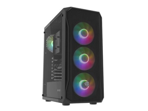 Natec Obudowa Fury Shobo SH4F RGB Midi Tower z oknem Czarna 