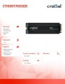 Crucial Dysk SSD T705  1TB M.2 NVMe 2280 PCIe 5.0 13600/10200 radiator 