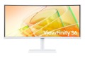 Samsung Monitor 34 cale ViewFinity S6 VA 3440x1440 UWQHD 21:9 1xHDMI 1xDP 2xTB 4.0(90W/15W) 3xUSB 3.0 LAN(RJ45) 5ms 100Hz HAS+PIV zakrzyw. gł. biały 3YOnS