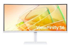 Samsung Monitor 34 cale ViewFinity S6 VA 3440x1440 UWQHD 21:9 1xHDMI 1xDP 2xTB 4.0(90W/15W) 3xUSB 3.0 LAN(RJ45) 5ms 100Hz HAS+PIV zakrzyw. gł. biały 3YOnS