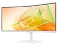 Samsung Monitor 34 cale ViewFinity S6 VA 3440x1440 UWQHD 21:9 1xHDMI 1xDP 2xTB 4.0(90W/15W) 3xUSB 3.0 LAN(RJ45) 5ms 100Hz HAS+PIV zakrzyw. gł. biały 3YOnS