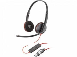 Słuchawki Blackwire 3220 Stereo USB-C Headset +USB-C/A Adapter 8X228A 