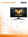 Asus Monitor TUF Gaming 27 cali VG27VQ3B HDMIx2+DP GAMING Czarny/1ms/EU