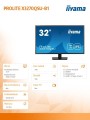 IIYAMA Monitor 32 cale X3270QSU-B1 IPS,WQHD,HDMI,DP,100Hz,250cd,3ms,2x2W,   3xUSB(3.2),FlickerFree,VESA 
