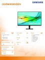 Samsung Monitor 32 cale ViewFinity S60UD IPS 2560x1440 WQHD 16:9 1xHDMI 2xDP(In+Out) 1xUSB-C 90W 3xUSB 3.0 LAN KVM 5ms PinP/PbyP 100Hz HAS+PIV płaski 3YOn-Sit