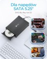 IcyBox Obudowa IB-525-U3 1x5,25 SATA DVD/Blue-Ray, czarna