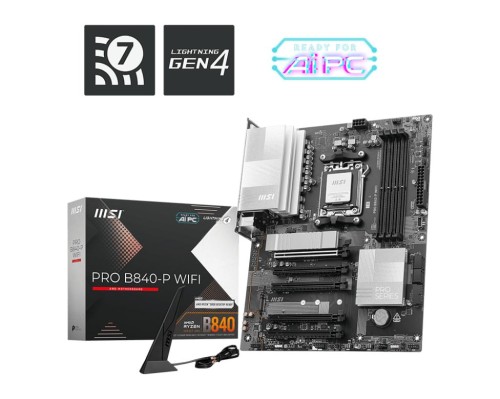 MSI Płyta główna PRO B840-P WIFI AM5 4DD R5 ATX 