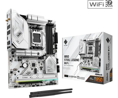 ASRock Płyta główna B850 Steel Legend WiFi AM5 4DDR5 ATX 
