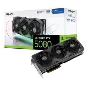 PNY Karta graficzna GeForce RTX5080 OC 3F 16GB 256-bit 960GB/s  DLSS 4  + Gra Pragmata