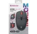 Defender Mysz przewodowa silent click ICON MB-057 1000 DPI Czarna 