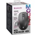Defender Mysz bezprzewodowa silent click FEAM MM-296 RF 1600 DPI Czarna 