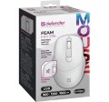 Defender Mysz bezprzewodowa silent click FEAM MM-296 RF 1600 DPI Biała 
