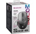 Defender Mysz bezprzewodowa silent click FEAM MM-296 RF 1600 DPI Szara 
