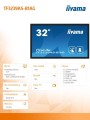 IIYAMA Monitor 32 cale TF3239AS-B1AG,IPS,FHD,HDMIx2,DP,RJ45,3xUSB,2x10W,     ANDROID,24/7,IP65 