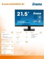 IIYAMA Monitor 22 cale XU2293HSU-B7,IPS,100Hz,FHD,HDMI,DP,300cd 
