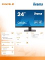IIYAMA Monitor 24 cale XU2491H-B1 IPS, HDMI, DP, 0,5ms, 300cd 