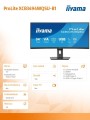 IIYAMA Monitor 34 cali XCB3494WQSU-B1 VA,UWQHD,1500R,2xHDMI,DP,2xUSB,2xUSB-C 