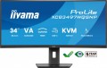 IIYAMA Monitor 34 cali XCB3497WQSNP-B1 VA,UWQHD,1500R,USB-cDock,KVM,95W, 2xHDMI, 1xDP, RJ45,2x5W,21:9 /5y/