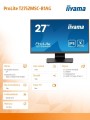 IIYAMA Monitor 27 cali T2752MSC-B1AG 10 PKT. POJ,IPS,HDMI,DP,2x1W,7H,2xUSB,  400cd/m2,AG-(Anti Glare) 