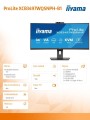 IIYAMA Monitor 34 cale XCB3497WQSNPH-B1,VA,UWQHD,1500R,USB-C Dock 95W, RJ45, KVM,2x5W, kamera 5MP, /5y/