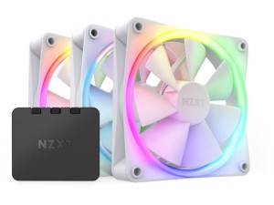 NZXT Zestaw 3 Wentylatory NZXT F120 RGB Kontroler Biały 
