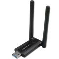 Qoltec Szybki bezprzewodowy adapter USB DUAL Wi-Fi 2 x 2dBi | Standard  AC | USB 3.0 | 1200Mbps 