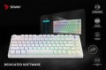 Savio Klawiatura mechaniczna bezprzewodowa PHENIX WHITE Gateron Red Pro, ABS
