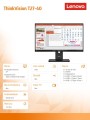 Lenovo Monitor ThinkVision T27-40 27 cali 64A5MAT6EU 