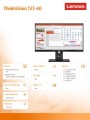 Lenovo Monitor ThinkVision T27-40 27 cali 64A5ZAT6EU 