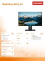 Lenovo Monitor ThinkVision 27.0 P27Q-40 WLED LCD 64A7ZAT6EU 