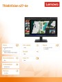 Lenovo Monitor ThinkVision s27-4e 27 cali 64BEKAT1EU 
