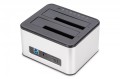 Digitus Stacja dokująca USB 3.0 Super Speed do 2x SSD/HDD 2.5/3.5" SATA III max.2x20TB z funkcją klonowania 