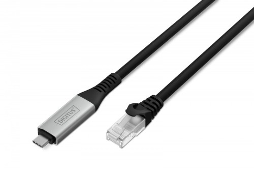 Digitus Kabel adapter USB-C - RJ45 Kat. 6A S/FTP, 1 Gbit/s, USB 3.2 Gen1, LSZH, 5m