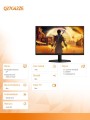 AOC Monitor Q27G42ZE 27 cali Fast IPS 240Hz HDMI DP 