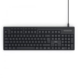 Hama Klawiatura CK-200 przewodowa Czarna 