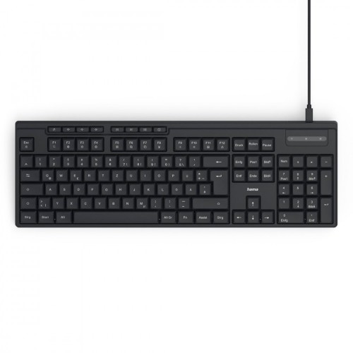 Hama Klawiatura CK-200 przewodowa Czarna 
