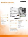 ASRock Płyta główna B650 STEEL LEGEND WIFI AM5 4DDR5 HDMI/DP M.2 ATX 