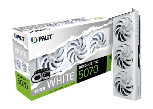Palit Karta graficzna GeForce RTX 5070 WHITE OC 12GB GDDR7 192bit 3DP/HDMI DLSS 4 + Gra Pragmata
