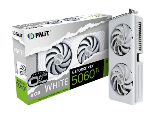 Palit Karta graficzna GeForce RTX 5060 TI WHITE OC 8GB GDDR7 128bit 3DP/HDMI DLSS 4 + GRA 007 First Light