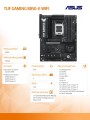 Asus Płyta główna TUF GAMING B850-E WIFI AM5 4DDR5 DP/HDMI 