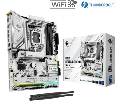 ASRock Płyta główna B860 Steel Legend WiFi s1851 4DDR5 TB ATX 
