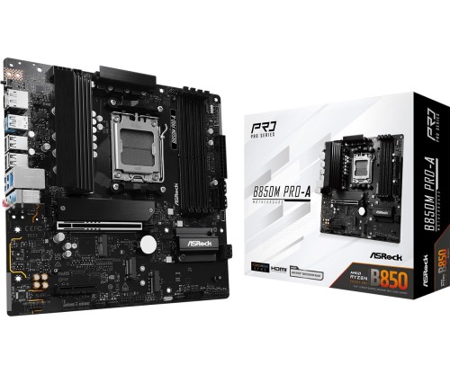 ASRock Płyta główna B850M PRO-A AM5 4DDR5 M.2 HDMI/DP mATX 