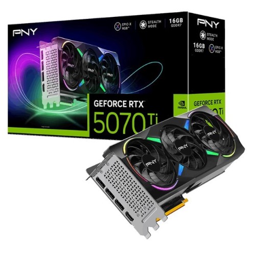PNY Karta graficzna GeForce RTX5070Ti OC 3F ARGB 16GB 256-bit 896G/s  DLSS 4  + Gra Pragmata