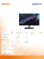 Gigabyte Monitor 27 cali MO27U2 GAMING 4K UHD 240Hz DP HDMI 