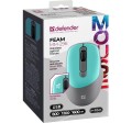 Defender Mysz bezprzewodowa silent click FEAM MM-296 RF 1600 DPI Miętowa 