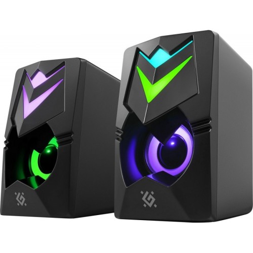Defender Głośniki komputerowe J4 2.0 6W LED USB Czarne 