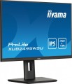 IIYAMA Monitor 24 cale XUB2495WSU-B7 IPS,16:10,300cd,4ms,HDMI,DP,3xUSB(3.2), 1xUSB-c,2x2W,FlickerFree,HAS(150mm) 